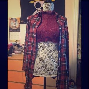 Long sleeve plaid shirt